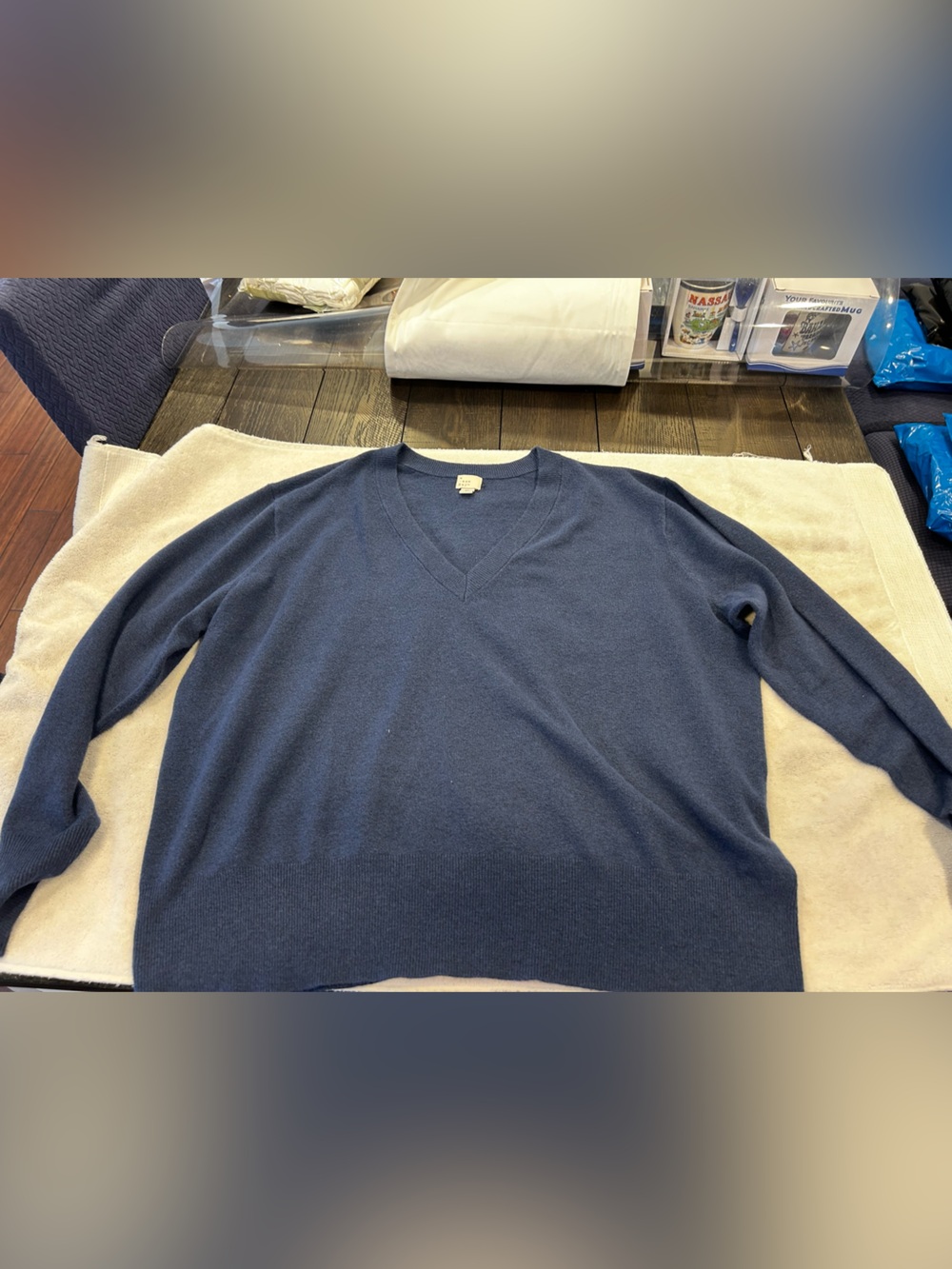 a new day Navy Blue V-Neck Sweater